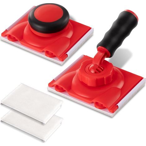 Ensemble de 2 tampons à peinture, outil de finition des bords de peinture, coupe-peinture manuel et tampon à peinture à poignée universelle, coupe-peinture avec 2 tampons de rechange