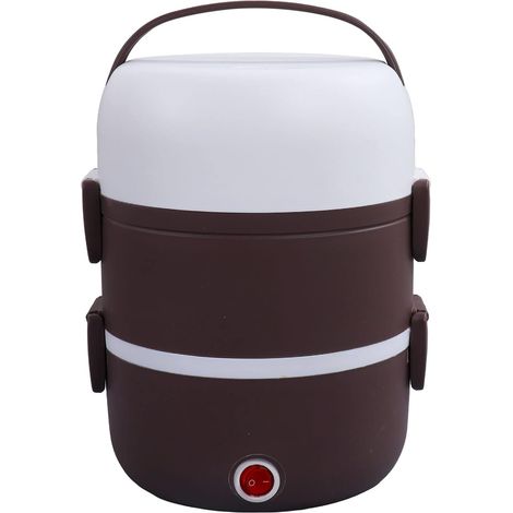 Elektrische Lunchbox, tragbarer 3-lagiger Speisenwärmer, 220 V, 50 Hz, 250 W, auslaufsicherer Bento-Lebensmittelaufbewahrungsbehälter, Reiskocher(2) (1/5)