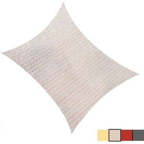 Voile d'ombrage rectangulaire anti-UV pour terrasse, jardin, pelouse et extérieur, teinte Beige, idéale pour réceptions et espaces extérieurs. (1/5)