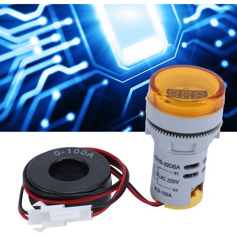 Voyant lumineux de signalisation de type courant AD16-22DSA 220 V CA Jaune (1/5)