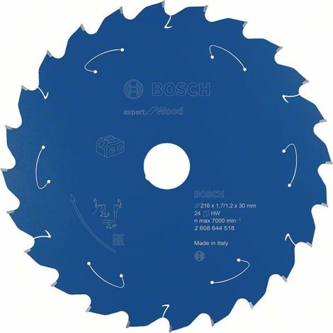 Bosch Kreissägeblatt Expert for Wood für Akku-Gehrungssägen 216 x 1,7 x 30 mm 24 - 2608644518