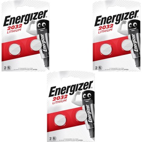 .6 piles Energizer CR2032.