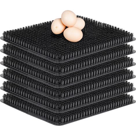 Coussinets de nidification de poulet réutilisables et lavables, 6 pièces, tapis de boîte, literie pour poulailler noir (1/5)