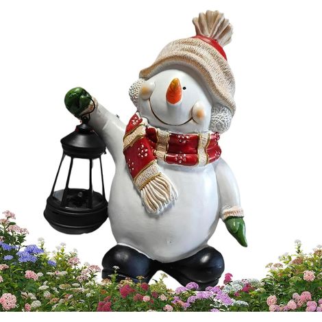 Décorations De Bonhomme De Neige De Noël - Statue Créative en Résine avec (1/5)