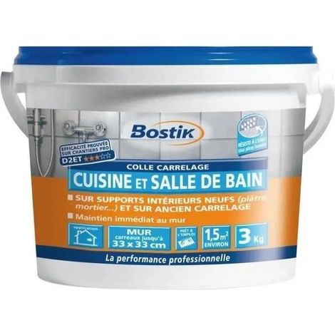Colle Bostik Cuisine Sdb 3kg étanchéité Durable Et Adhérence Forte - Tupersa (1/2)