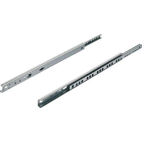 Paire de coulisse à billes à sortie partielle rainure de 17mm longueur 214mm acier pré-zingué - 450.25.415