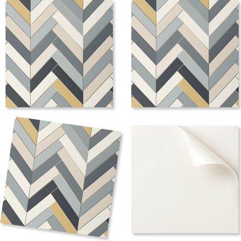 Baldosas de PVC con motivo de espiga, f谩ciles de decorar para el comedor, 9x30x30 cm.