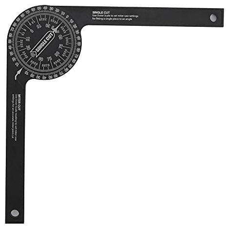 Jauge d'angle horizontale pour le travail du bois jauge d'angle règle d'angle pour le travail du bois localisateur de coupe pour le travail du bois 360 ° (1/4)