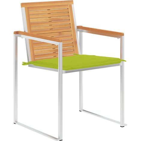Maison Exclusive - Gartenstühle 4 Stk. mit Kissen Massivholz Teak