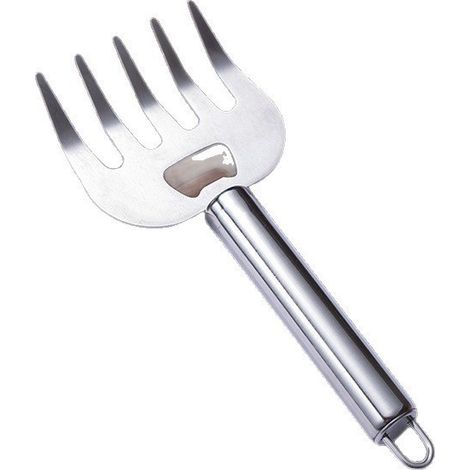 Fourchette multifonction barbecue en acier inoxydable, séparateur et coupeur de viande, découpeur d'aliments, griffe de protection pour la main forme ours.-x