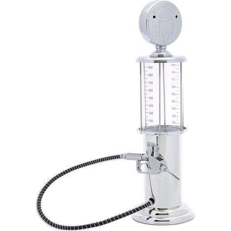 Dispensador de bebidas de diseño cromado para gasolineras，capacidad de 900 ml，color gris plateado，plateado，900 ml，56 cm，gris (1/2)