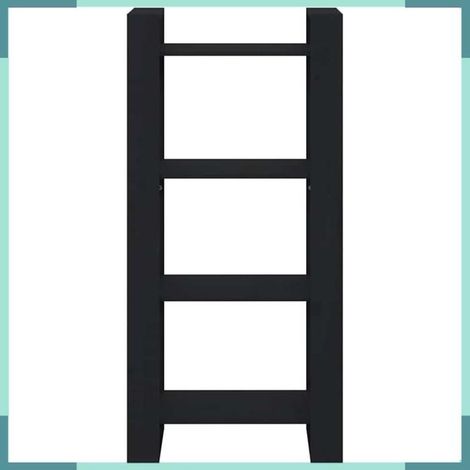813888 Bibliothèque/Séparateur de pièce Noir 60x35x125 cm Bois massif (1/5)