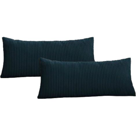 BOBOCHIC - Lot de 2 coussins bifaces STOCKHOLM  30x70 Bleu