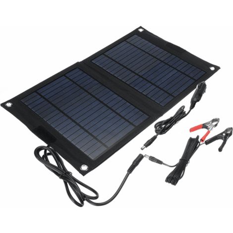 Panneau solaire pliable - Panneau solaire en silicium polycristallin, chargeur solaire d'urgence pour batterie de voiture (1/5)