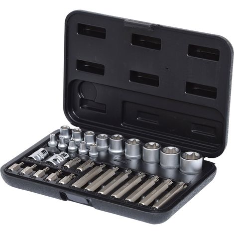 KS Tools - Coffret de douilles et d'embouts KS, 30 pièces - 14 Torx 30 mm + 75 mm - 911.4301-1 (1/7)