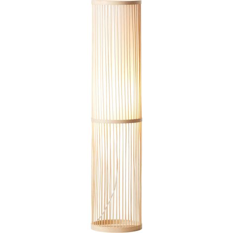 BRILLIANT Lampe Nori Standleuchte 1flg natur/weiß  1x A60, E27, 40W, geeignet für Normallampen (nicht enthalten)  Mit Fußschalter