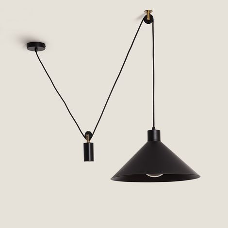 Lampada da Soffitto Metallo Aleya Nero (1/5)