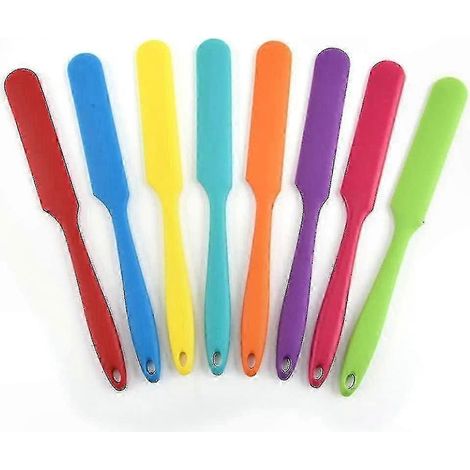 Ensemble de mini spatules en silicone, ustensiles de cuisine antiadhésifs multicolores (1/2)