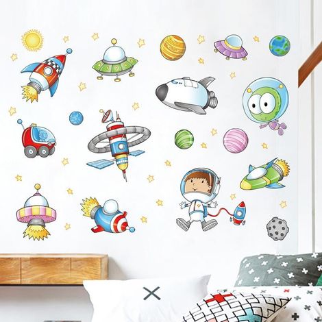 Stickers muraux autocollants de dessins animés, papier peint autocollant, décoration murale pour chambre d'enfant ou de bébé. (1/4)