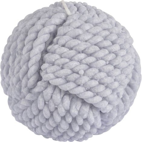 Bougie Boule Effet Cordage "Blue Wave" 9cm Bleu Clair