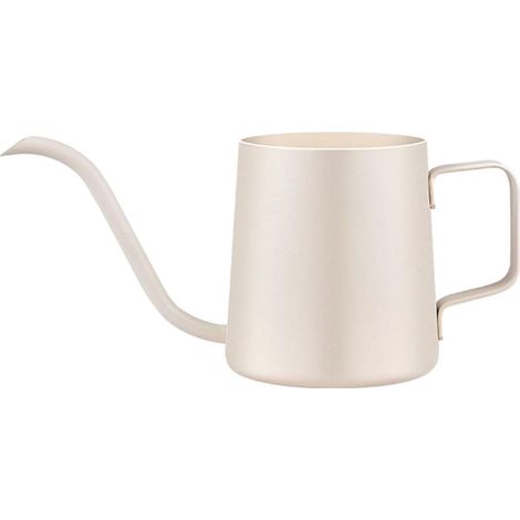 Arrosoir blanc de 350 ml avec long bec verseur en acier inoxydable, idéal pour les plantes succulentes et une utilisation en intérieur. (1/5)