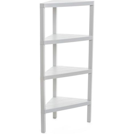 Tatay Estantería Lombock rincón 4 alturas Blanco (1/7)