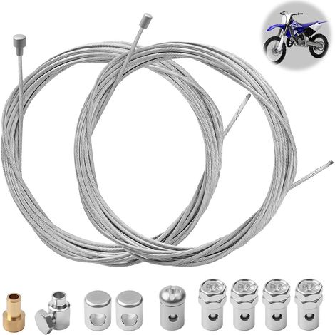 2PCS Câble de Gaz Accélérateur 2m Câble d'Accélérateur Universel Moto/Tondeuse Ø1.5mm (1/5)