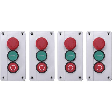 boutons-poussoirs momentanés NF (rouge/vert) pour arrêt d'urgence, 600 V, 10 A (1/5)