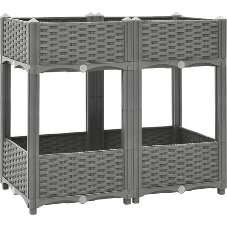 Jardinière de jardin - Balconnière à fleurs 80x40x71 cm Polypropylène BV725858 - BonneVie (1/5)