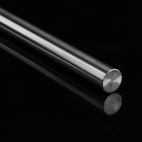 Tige cylindrique en acier au carbone trempé, chromée, 15 mm x 500 mm, 1 pièce (1/5)