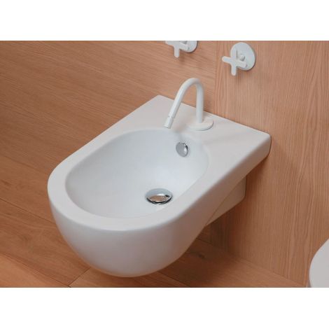 Bidet Sospeso Azzurra Ceramica "Nuvola" Bianco Lucido (1/4)