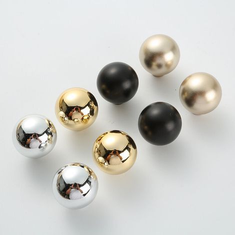 8x poignée de meuble BALL, bouton de meuble, poignée d'armoire, bouton pour tiroir, commode, buffet, façade et porte de cuisine (1/5)