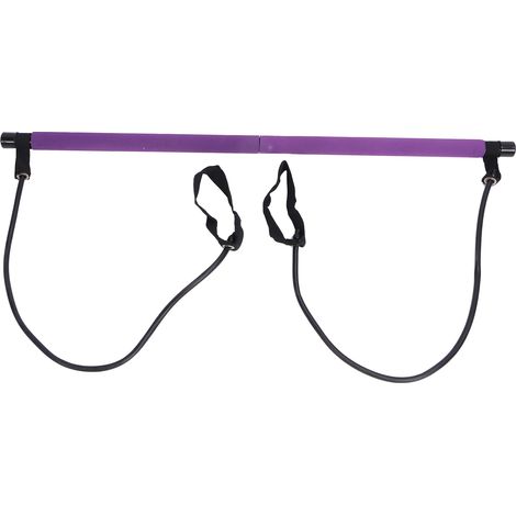 Bâton de Yoga Bande de Résistance Violet Portable Extenseur de Poitrine Corde Fitness Sculpture Corps Pilates Kit (1/5)