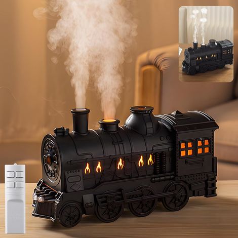 300-ml-Aroma-Diffusor im Retro-Zug-Design – Luftbefeuchter mit Kaltnebel und Nachtlicht, Aromatherapie-Diffusor für Zuhause, Schlafzimmer und Büro (1/5)