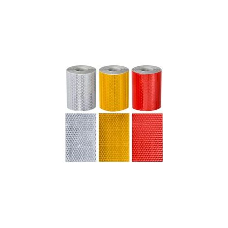 3 Rouleau Ruban Réfléchissant Adhésif 3m x 50 mm Bande Autocollants Reflechissante Réflecteur de Rayon de Vélo Catadioptre pour Véhicules Voitures Remorques Vélos Casques