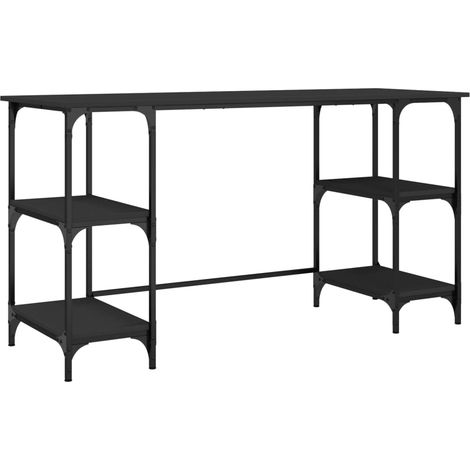 Maison Exclusive - Schreibtisch Schwarz 140x50x75 cm Metall und H