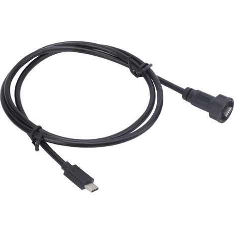 Connecteur USB étanche, fileté, prise mâle pour montage sur panneau, alimentation industrielle E10TPC-TA-M/TPC-AM(2M) (1/5)