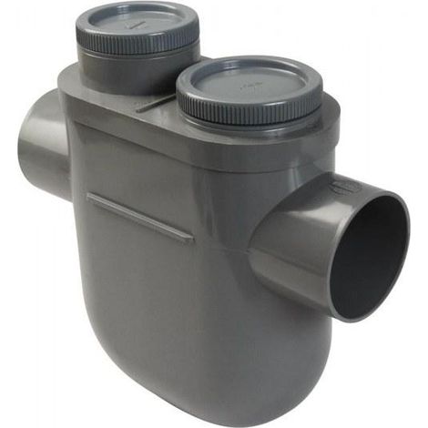 Adequa – Siphon de douche disconnecteur Ø 100 mm – Diamètre de sortie 100 mm après réduction 125/100 – Emboîtement femelle/femelle – Accès réseau facilité
