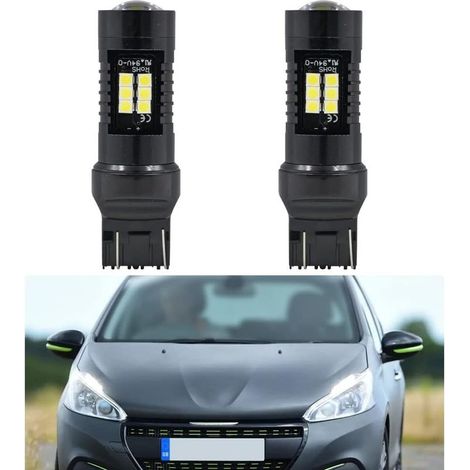 Bulb w21/5w LED T20 7443 7444NA Bulbs LED Used For Lights of Reverse Light Rear Headlights Fog DRL Lights of Days Bulbs of Stop For Car and motorcycle White 2PCS (1/5)
