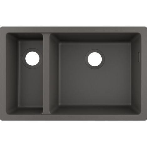 S510-U635 GS Fregadero bajo encimera 180/450 gris piedra (1/3)