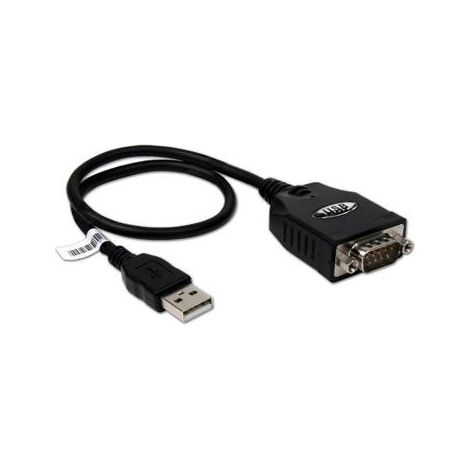 Hamlet XURS232 USB to serial port adapter cable de serie Negro 0,65 m USB tipo A DB-9 (1/4)