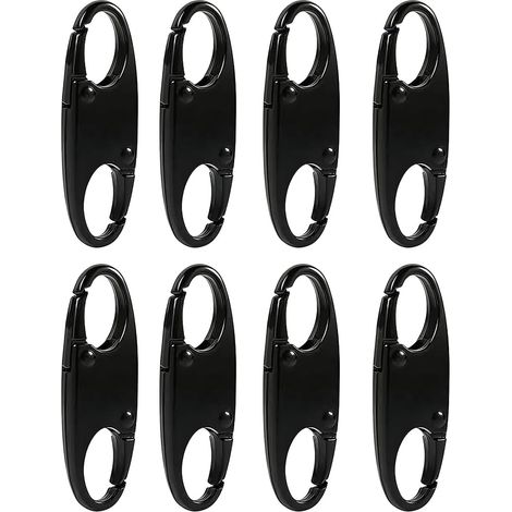 Lot de 8 Clips de Fermeture éclair antivol à Double Ouverture en Forme de S, Parfaits pour Les Sacs à Dos, Les Voyages et Le Camping (1/5)