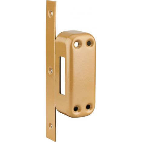 Gâche renforcée pour verrou Rafale, têtière en acier, époxy bronze - (1/2)