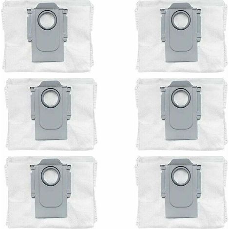 Un kit con 6 bolsas de repuesto para el polvo y accesorios para las aspiradoras robot Xiaomi Roborock Q7 Max, Q7 Max+, Q5+, Roborock S7 Pro Ultra y S7 MaxV Ultra. - Crezuo