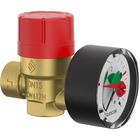 Flamco Válvula de seguridad Prescomano Rp1/2 - 2,5 bar, 50 kW, según TRD, 27687