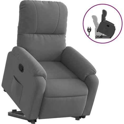 Maison Exclusive - Fauteuil inclinable gris foncé tissu microfibre