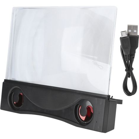 12'' Acrylic Screen Mobile Phone Screen Magnifier with Bluetooth Speaker HD Video Amplifier (1/5)