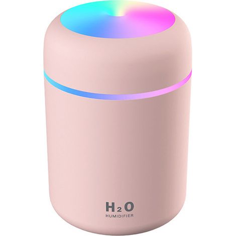 Humidificateur d'air USB 300ml Toivize Rose Silencieux avec Lumière LED et Minuteur pour Bureau Chambre (1/5)