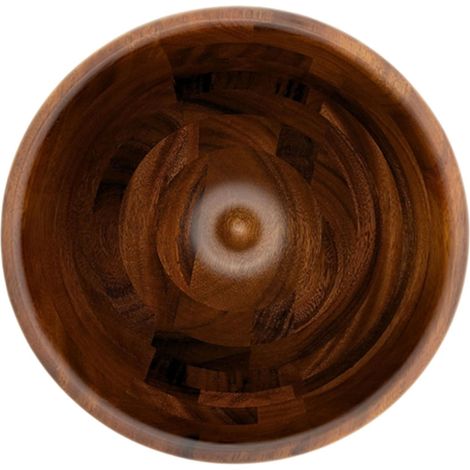 Bol à mélanger en bois antidérapant, socle en acier inoxydable, salade en bois pour mixeur (1/5)