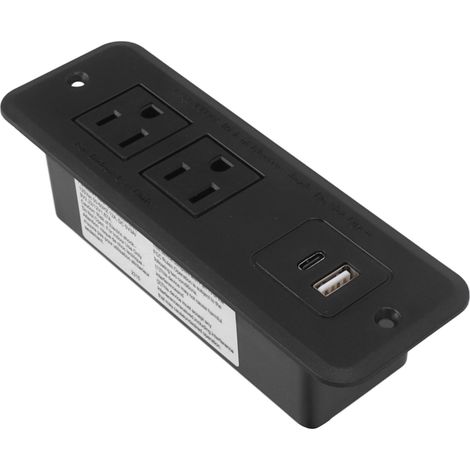 Multiprise encastrable pour meubles, prise américaine 125 V, type C, 20 W, pour table d'angle en L ou table d'appoint (1/5)